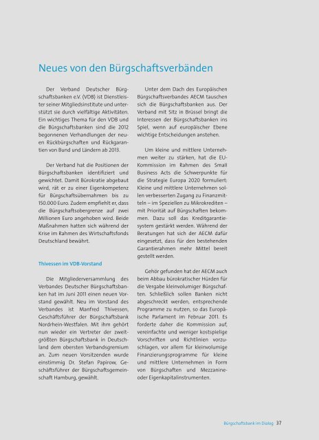 bb-nrw gb2011 - Bürgschaftsbank NRW