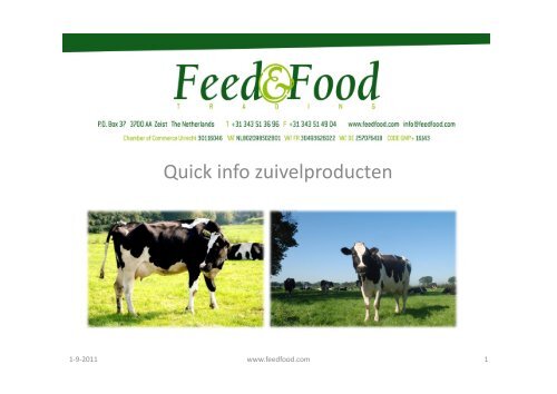 Quickinfo Zuivelproducten - Feed & Food