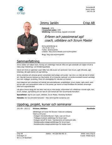 Jimmys konsultprofil - Crisp