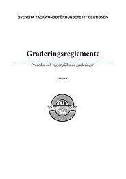Graderingsreglemente - Swedish ITF Taekwon-Do Association