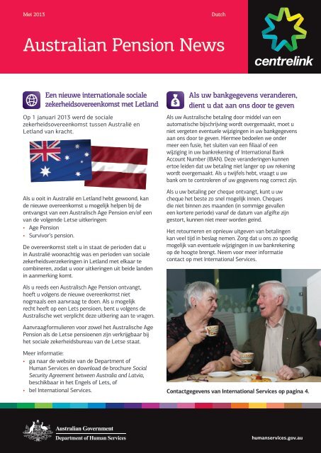 Australian Pension News - Dutch - Department of Human Services