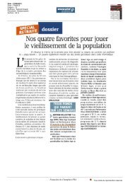 Investir - Nos quatre favorites pour jouer le vieillissement de la population