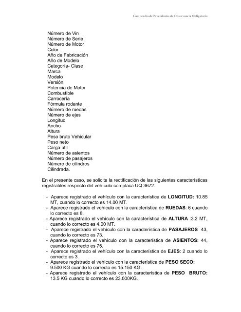 Compendio de Precedentes de Observancia Obligatoria - Sunarp