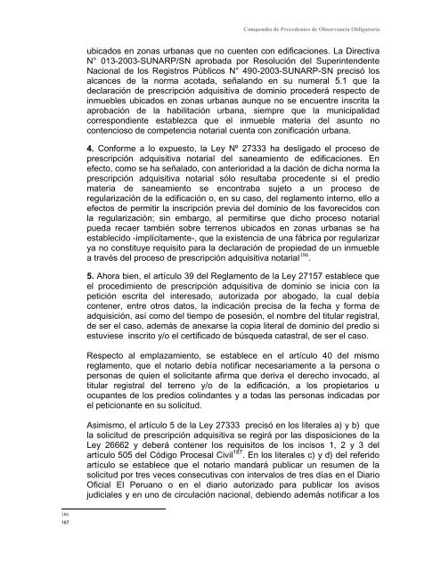 Compendio de Precedentes de Observancia Obligatoria - Sunarp