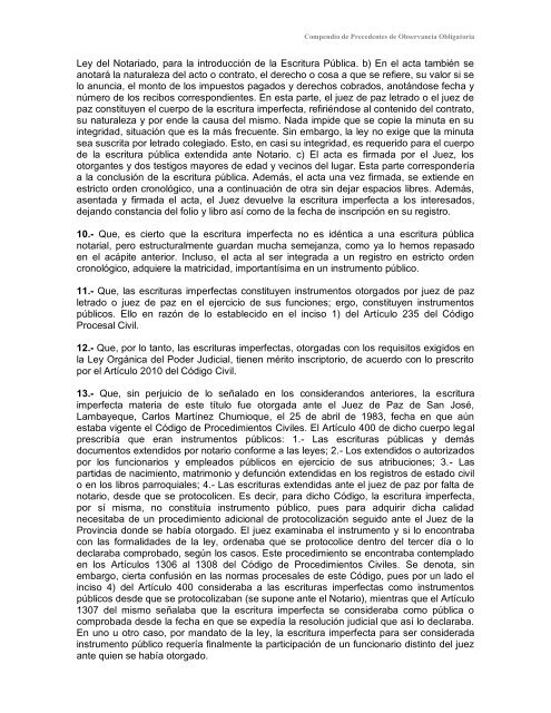 Compendio de Precedentes de Observancia Obligatoria - Sunarp