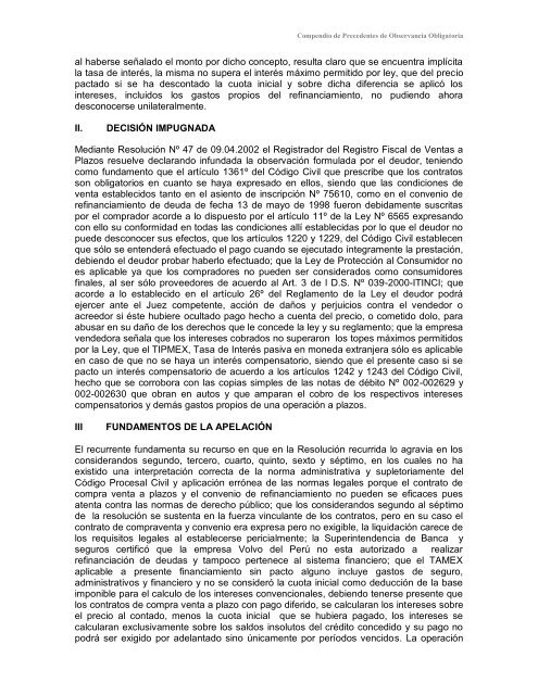 Compendio de Precedentes de Observancia Obligatoria - Sunarp