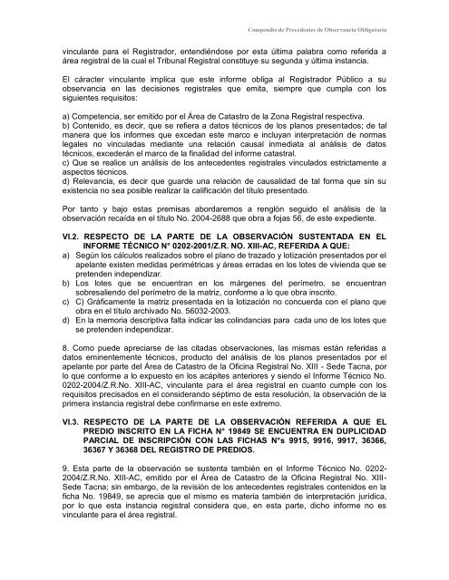 Compendio de Precedentes de Observancia Obligatoria - Sunarp