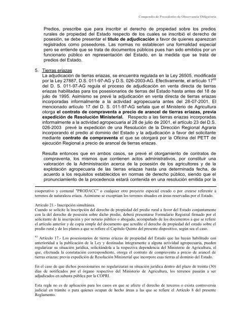 Compendio de Precedentes de Observancia Obligatoria - Sunarp