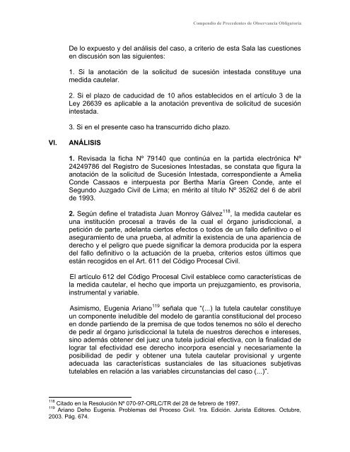 Compendio de Precedentes de Observancia Obligatoria - Sunarp