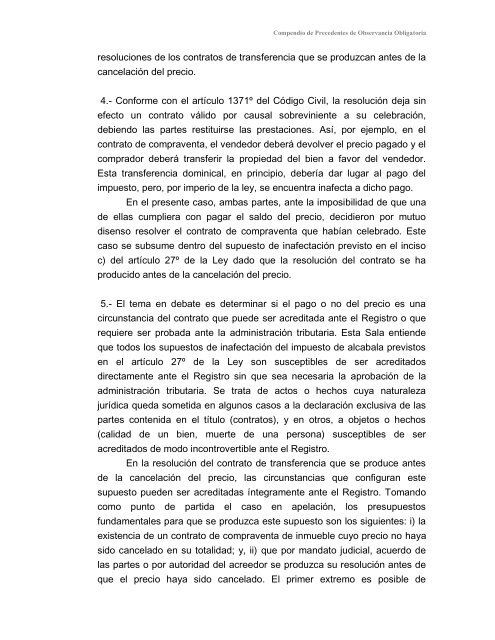 Compendio de Precedentes de Observancia Obligatoria - Sunarp