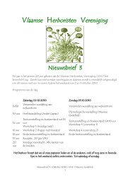 Nieuwsbrief VHV 3.pdf - Vlaamse Herboristen Vereniging