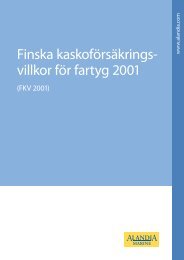 Finska kaskoförsäkringsvillkor för fartyg 2001 - Alandia Försäkring