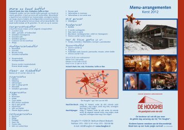 Bekijk onze kerstbrochure. - De Hooghei