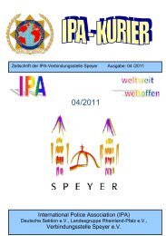 Rundschreiben der IPA Speyer