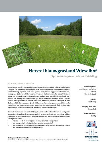 Blauwgraslandherstel Vrieselhof - Royal Haskoning