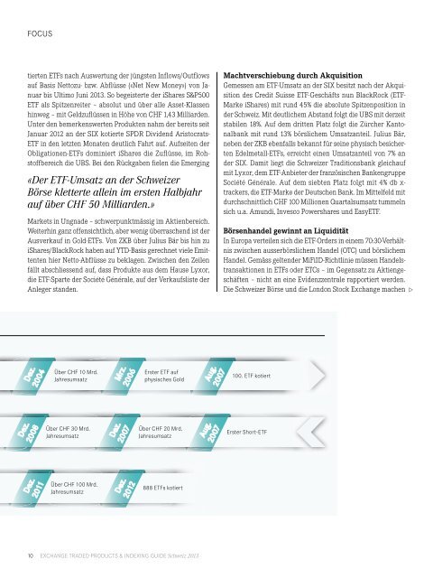 Exchange Traded Products & Indexing Guide Schweiz 2013