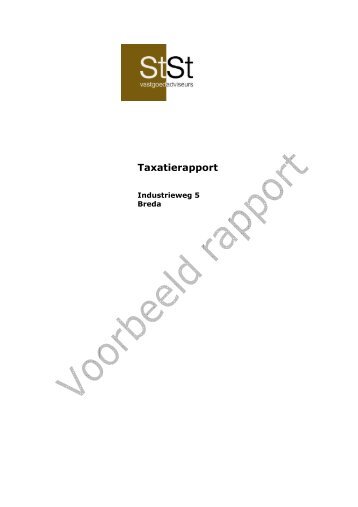 voorbeeld taxatierapport - StSt Vastgoedadviseurs