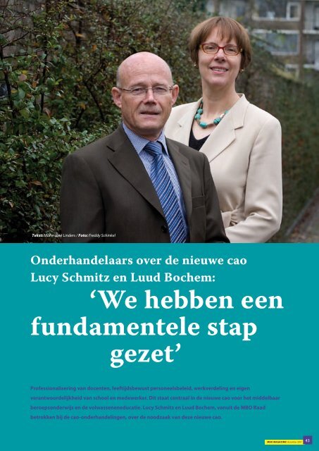 'we hebben een fundamentele stap gezet' Dit staat - MBO Raad