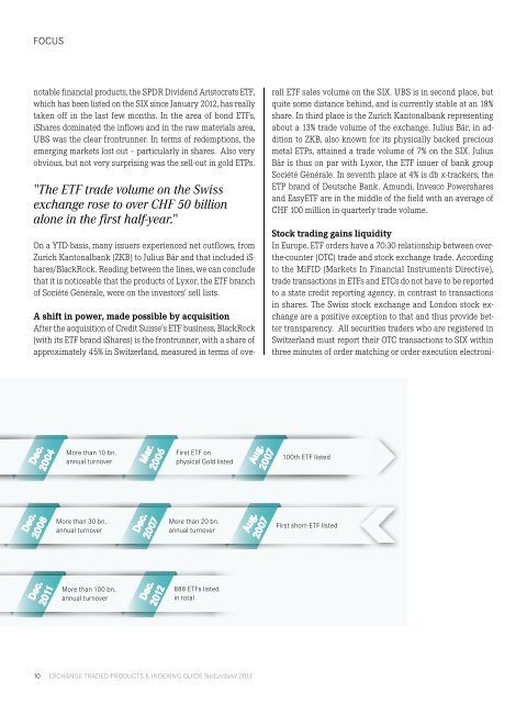 Exchange Traded Products & Indexing Guide Switzerland 2013