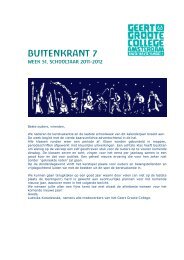 Buitenkrant 7, week 51 - Geert Groote College