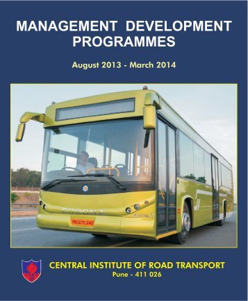 Training calender - Central Institute of Road Transport