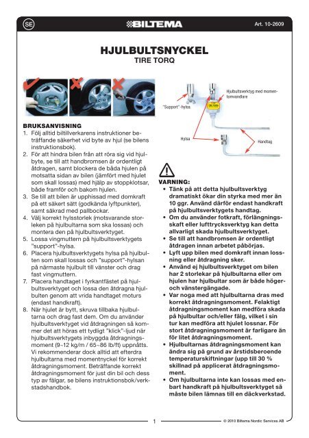 HJULBULTSNYCKEL - Biltema