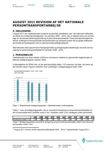 Revision af det nationale persontransportarbejde - Vejdirektoratet