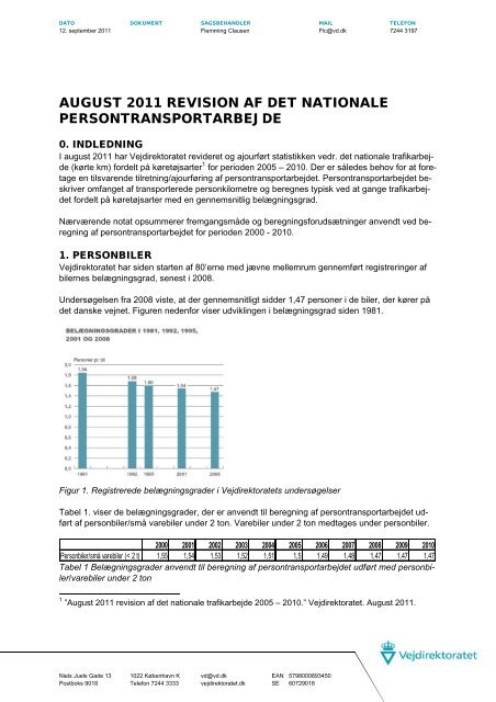 Revision af det nationale persontransportarbejde - Vejdirektoratet