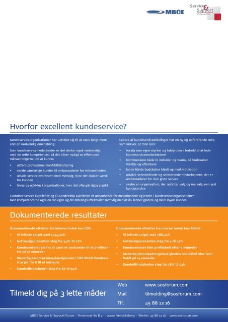 Customer Service Excellence uddannelser - Service & Support Forum