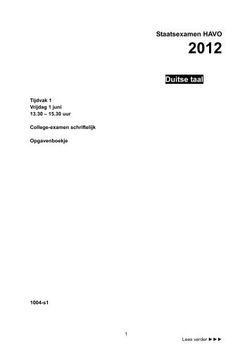 Opgave Duits (24Kb, pdf) - DUO