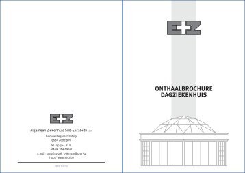 onthaalbrochure dagziekenhuis - AZ Sint-Elisabeth Zottegem