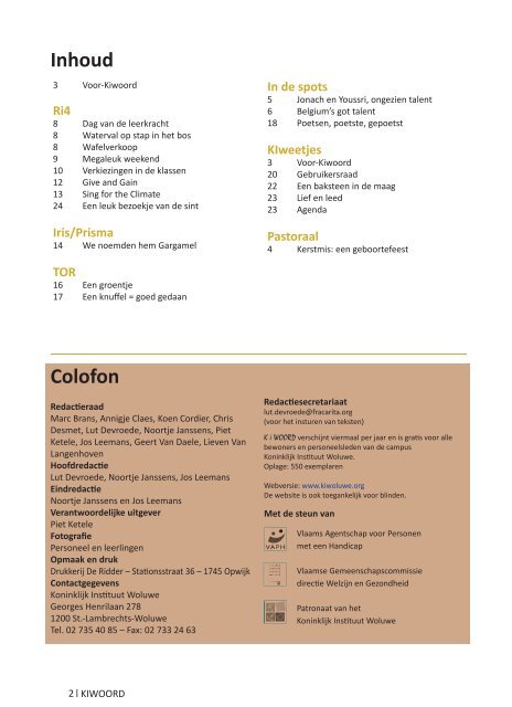 Kiwoord nr 25 - Koninklijk Instituut Woluwe