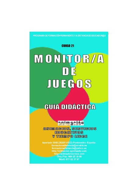 Curso Monitor de Juegos. Guia Didactica