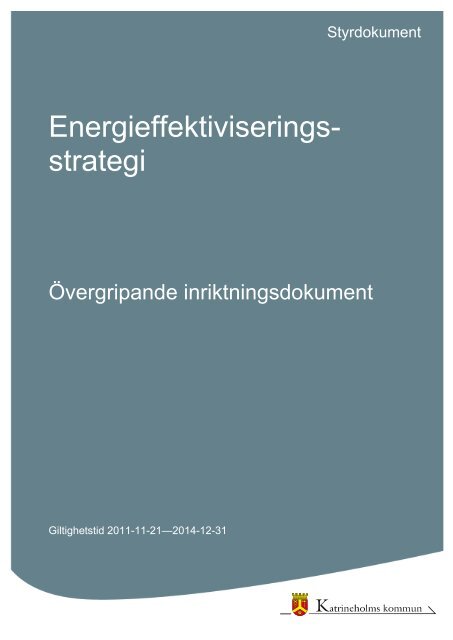 Energieffektiviseringsstrategi - Katrineholms kommun