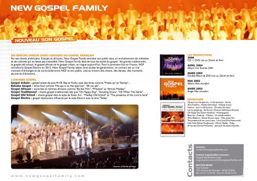DOSSIER DE PRESSE - New Gospel Family