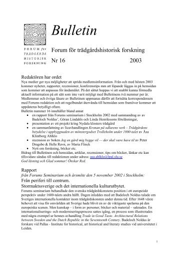 som PdF fil - Forum för trädgårdshistorisk forskning