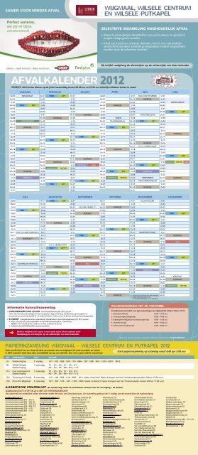 AFVALKALENDER 2012 - EcoWerf