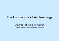 The Landscape of Archaeology - Högskolan i Kalmar