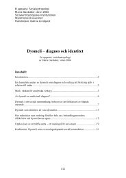 Dysmeli – diagnos och identitet (80 KB) pdf - Dysmeliföreningen