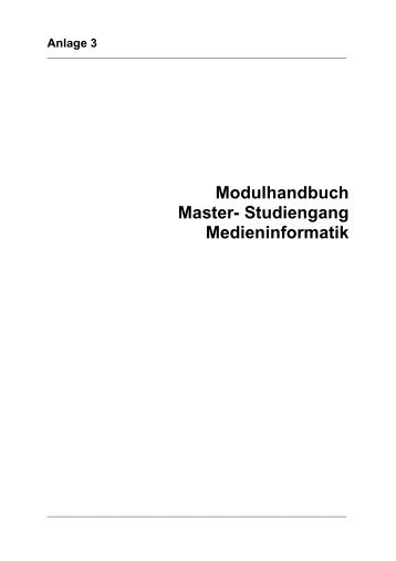 Modulhandbuch MMI 2010 - FH D | FB Medien
