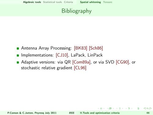 Séparation de sources. Principes et algorithmes - Gretsi