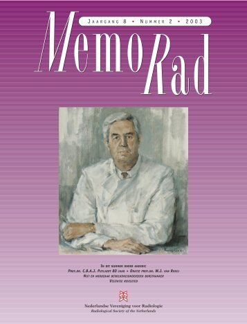 31983 memorad 8.2.pdf - Nederlandse Vereniging voor Radiologie