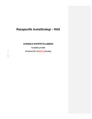 Rasspecifik AvelsStrategi – RAS - Whippetklubben