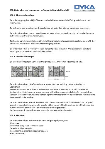 PVC DuBoRain Infiltratie - Dyka