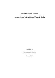 Identity Control Theory - (KOAP) ved Aalborg Universitet