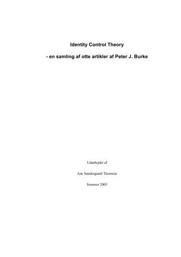 Identity Control Theory - (KOAP) ved Aalborg Universitet