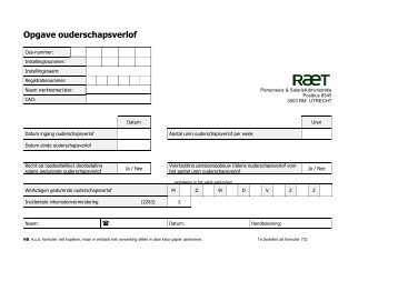 Formulier 710 - Raet Personeels- en Salarisadministratie