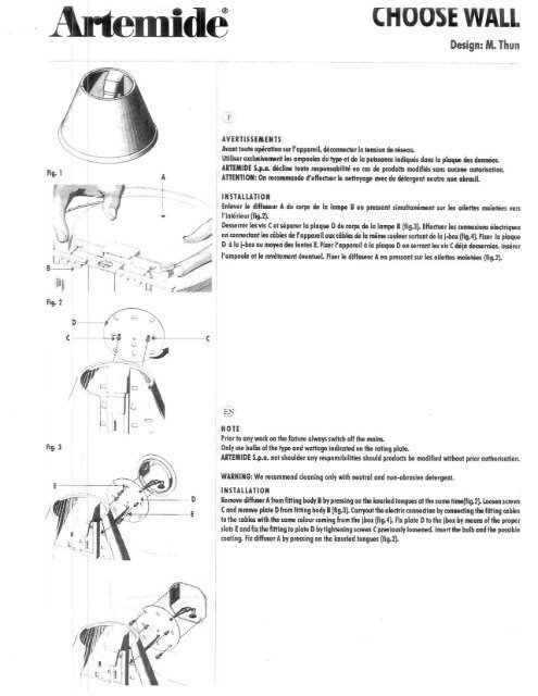 how to install - Artemide