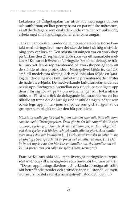 Rapport Projekt Kulturkraft