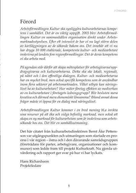 Rapport Projekt Kulturkraft